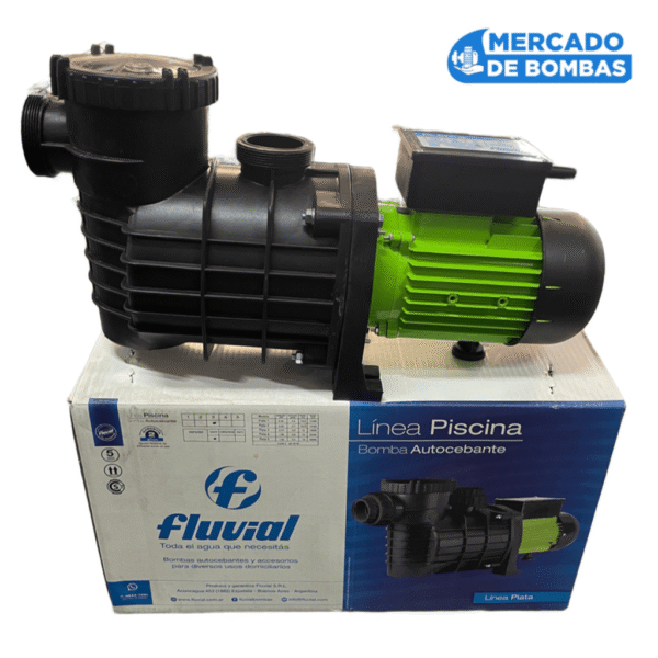 Bomba Piletera Autocebante Fluvial Plata 3 - 0.75hp - Imagen 3