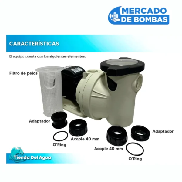 Bomba Piletera Autocebante LACUS FIT-75 - 0.75 HP - Imagen 4
