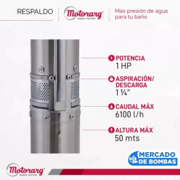 Electrobomba Sumergible Motorarg SUB 4 100M - Excelencia/ Confianza - Imagen 3
