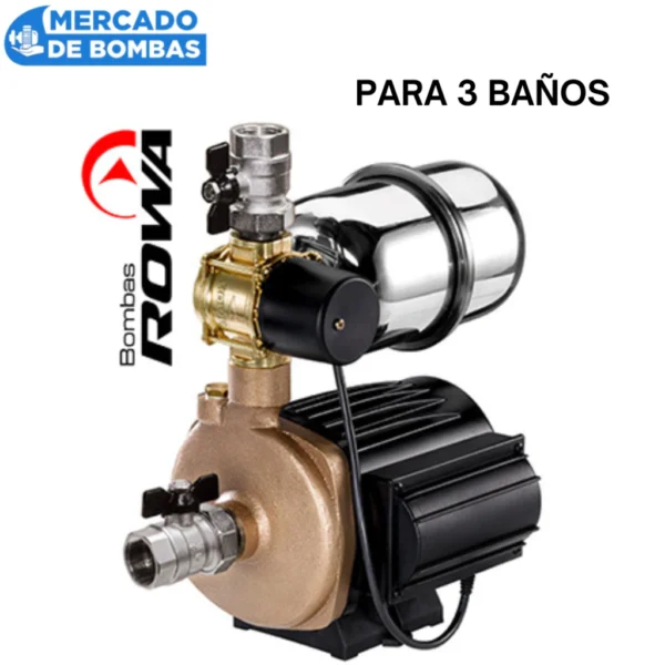 Bomba Presurizadora Maxpress 26 - 0,75 hp - Tanque Elevado o Cisterna - 3 Plantas y 3 Duchas - Imagen 3