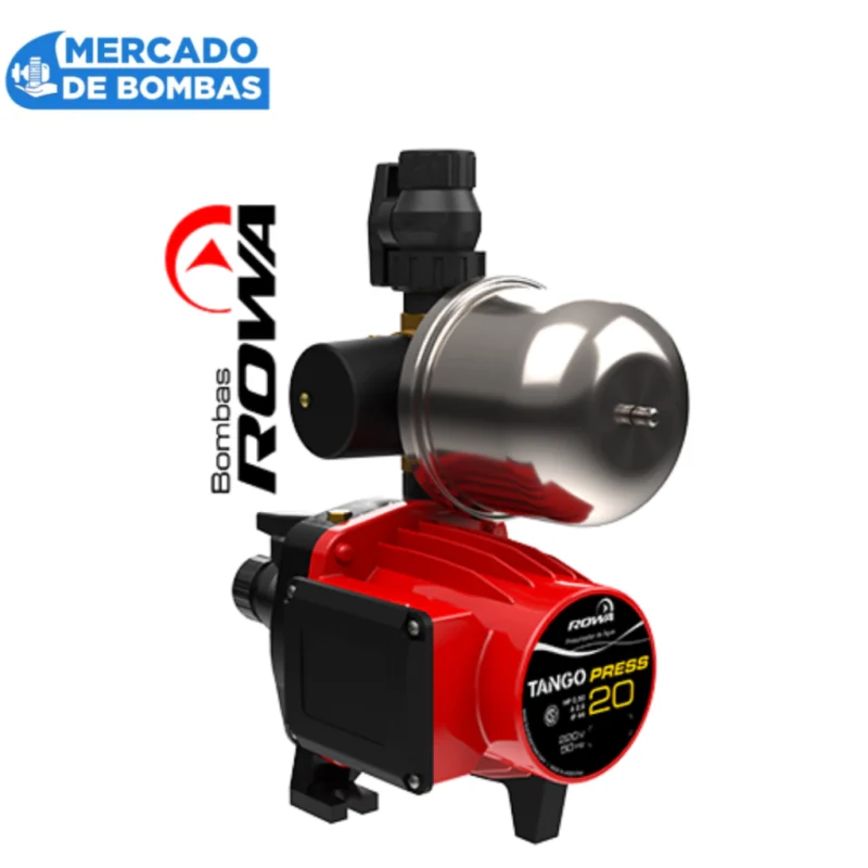 Bomba Presurizadora ROWA TANGO PRESS 20 - 0.5hp - Para Tanque Cisterna y Tanque Elevado - 2 Plantas y 2 Duchas