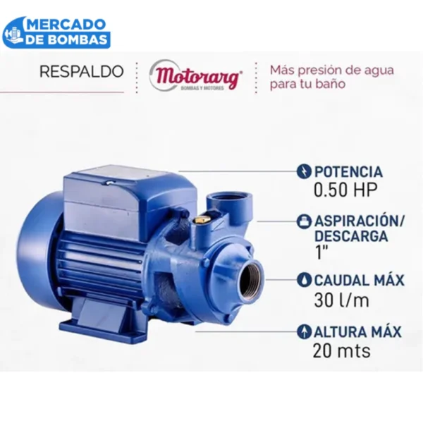 Bomba Periférica QB60 de 0.5 HP – Compacta, Potente y Versátil - Imagen 3