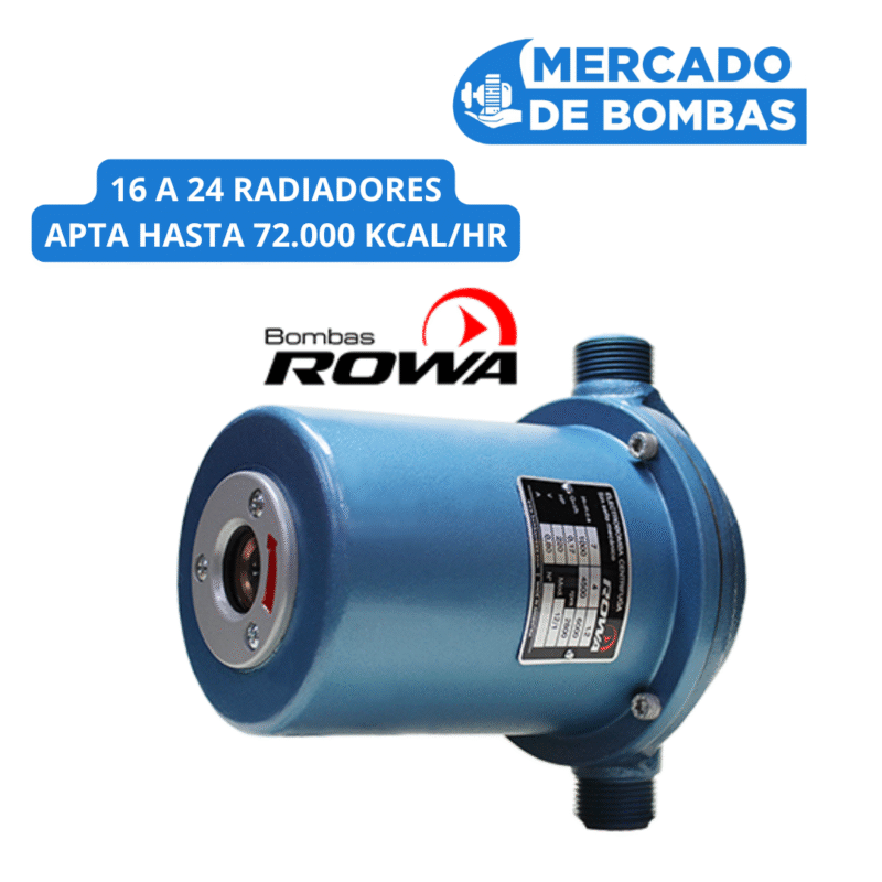 Bomba Recirculadora ROWA 12/1 C - Para 16-24 Radiadores