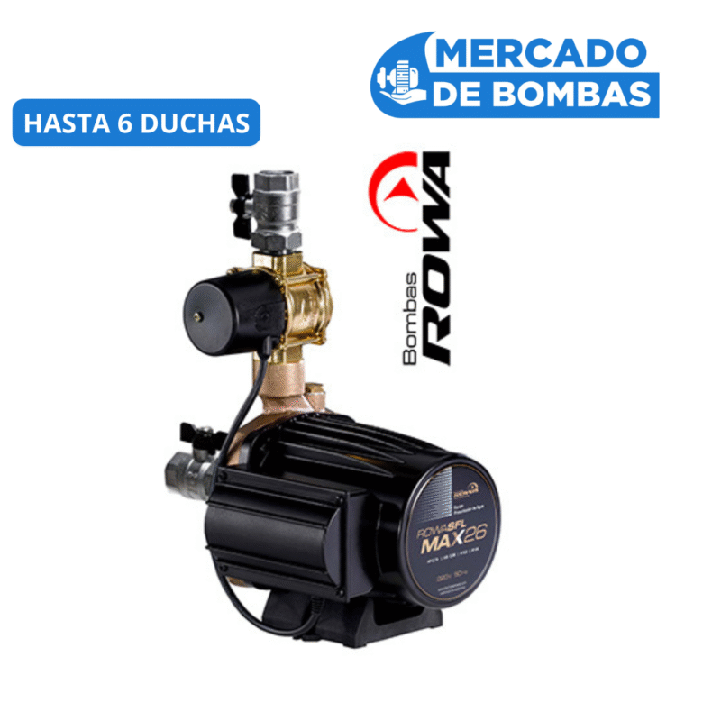 Bomba Presurizadora ROWA MAX SFL 26 - Hasta 6 Suministros - 0.75 HP